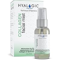 Hyalogic Collagen Facial Mist 2oz - Face Spray With Hyaluronic Acid - Premium Spa-Grade - Moisturizing Skin Hydration and Firmness, 2 Ounce