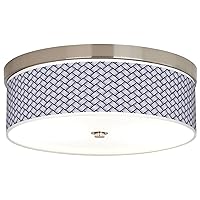 Color Weave Giclee Energy Efficient Ceiling Light with Print Shade