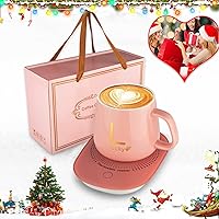 Coffee Mug Warmer with Mug, Coffee Cup Mug Warmer for Desk with Auto Shut Off, Mug Warmer Set for Desk Home Office-Coffee Gifts