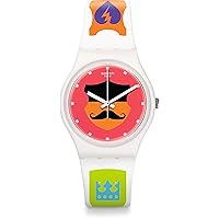 Swatch Graphistyle Multicolor Dial Silicone Strap Ladies Watch GW179