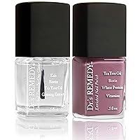 Enriched Nail Polish, MINDFUL Mulberry with TOTAL Two-in-One Top and Base Coat Set 0.5 Fluid Oz Each