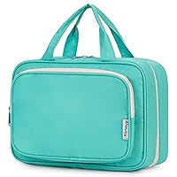 Travel Toiletry Bag for Women Large Hanging Makeup Bag Organizer Toiletries Bag for Full Size Essentials Accessories Cosmetics (Teal (Large))