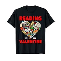 Reading Is My Valentine Reading Cute Heart Shape Teacher T-Shirt