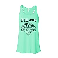 Funny Saying Womens Gym Tank Tops Fit-ish Definition Royaltee Workout Shirts