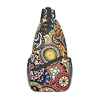 Sling Bag Absctract Geometric Pattern Space Crossbody Backpack Shoulder Bag Casual Daypacks For Women