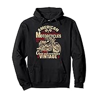 Retro Vintage American Motorcycle Indian for Old Biker Funny Pullover Hoodie