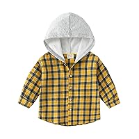 Toddler Boys Long Sleeve Winter Autumn Hoodie Shirt Tops Coat Outwear For Babys Clothes Plaid Boys Thermals Size