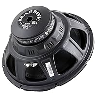 Massive Audio ECO12S4 – 12 Inch Car Audio 500 Watt ECO Series Subwoofer, Single 4 Ohm, 6mm Top Plate, Steel Basket. Sold Individually