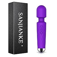 Vibrator Wand, Female Adult Sex Toys, Vibrators for Her, Wand Massager, Clit Stimulator Sex Toy, Dildo, with 8 Speeds of Pleasure & 20 Patterns,Waterproof,Vibrating Wand for her Pleasure (Purple)
