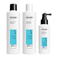 Nioxin Scalp + Hair Thickening System 3, For Damaged Hair With Light Thinning, Trial Kit, 1 Month Supply
