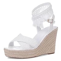 women's platform sandals wedge open toe ankle strap lace wedding shoes bridesmaid shoes