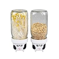 XSGXS Sprouting Lids Compatible with Wide Mouth Mason Jars，For Growing Broccoli Seeds,Alfalfa,Soybean Sprouts,Mung Bean Sprouts And More,BPA-free