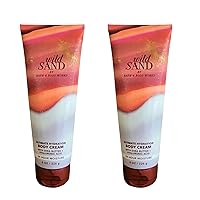 Bath & Body Works Body Cream, 8oz Each, Set of 2 - Aloe, Vitamin E, Shea (Wild Sand)