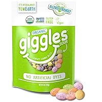 YumEarth Organic Sour Giggles Chewy Candy - Allergy Friendly (Top 9 Free), No Artificial Dyes or Flavors, Non GMO, Gluten Free, Vegan Candy Snacks - 5 Ounce Bag (Pack of 1)