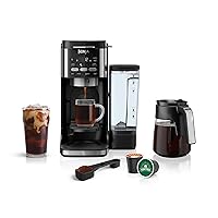 CFP101 DualBrew Hot & Iced Coffee Maker, Single-Serve, compatible with K-Cups & 12-Cup Drip Coffee Maker, Black