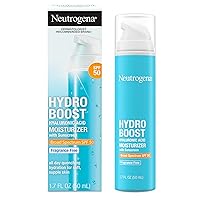 Hydro Boost Hyaluronic Acid Facial Moisturizer with Broad Spectrum SPF 50 Sunscreen, Daily Water Gel Face Moisturizer to Hydrate & Soothe Dry Skin, Fragrance-Free, 1.7 fl. oz