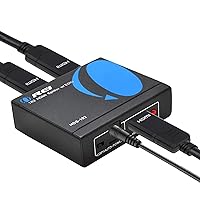 OREI 4K 1 in 2 Out HDMI Splitter Duplicate/Mirror Only UltraHD 4K @ 30 Hz 1x2 WILL NOT BYPASS HDCP HDMI Supports 3D Full HD 1080P for Xbox, PS4 PS3 Fire Stick Blu Ray Apple TV HDTV - Adapter Included