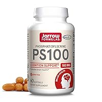 PS100 Phosphatidylserine 100 mg, Dietary Supplement for Brain Health and Cognition Support, 60 Softgels, 20-60 Day Supply