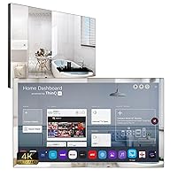 Soulaca 32 inches Smart Mirror TV for Bathroom SPA Hotel 4K Waterproof IP65 Vanishing Mirror Television Built-in Alexa AI WiFi Bluetooth Wall Mount Model 2023