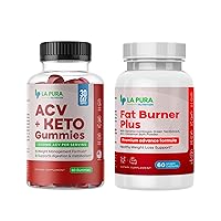 ACV 1000 mg + Keto Gummies for Weight Loss, Digestion & Metabolism Support + Fat Burner Plus Weight Loss Support, Appetite Suppressant, Energy Booster, Premium Formula