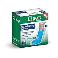 Curad Cast Protector, Protects Bandages or Wounds, Adult Leg, Reusable, 2 Count,Blue