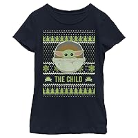 Girl's The Mandalorian Ugly Christmas The Child Frog T-Shirt