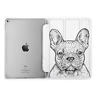 Black and White French Bulldog Trifold Magnetic Case for Apple iPad Mini 1 2 3 4 5 Air 2 3 Pro 9.7 10.5 11 12.9 9.7 inch 2017 2018 2019