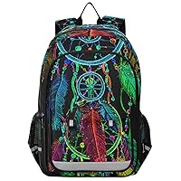 ALAZA Rainbow Bohemian Dreamcatcher Backpack Bookbag Laptop Notebook Bag Casual Travel Trip Daypack for Women Men Fits 15.6 Laptop
