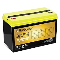 ExpertPower 12Volt 100AH Rechargeable Gel Battery, for Solar Power System RV House Trolling Motor Wheelchair