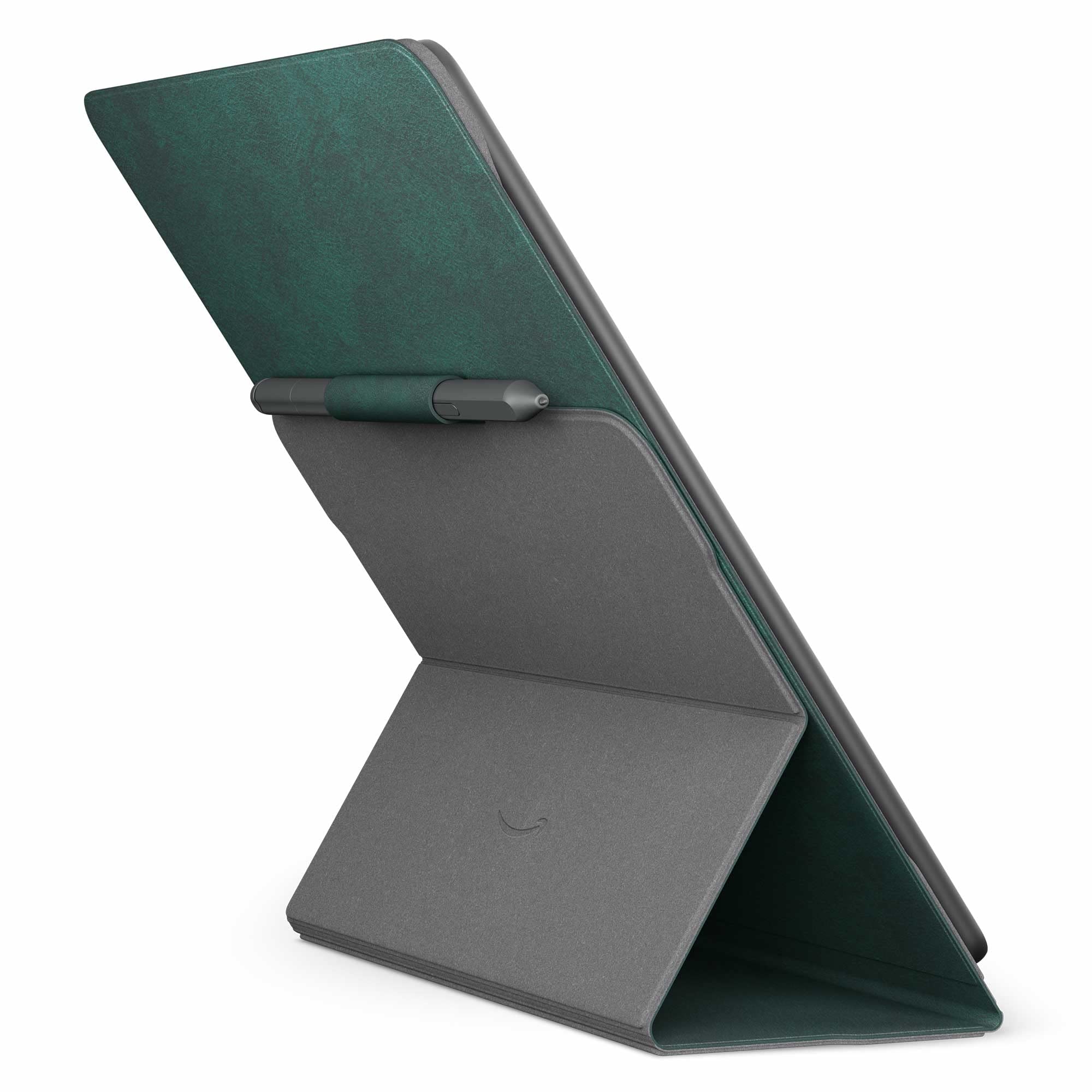 Kindle Scribe Brush Print Leather Folio Cover with Magnetic Attach (only fits Kindle Scribe) - Foliage Green