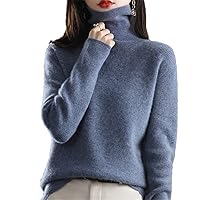 Women's Heart Sweater Pullover High Neck Wool Casual Knit Tops Autumn Winter Jacket Warm Pullover Sweaters