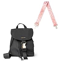 KEDZIE Mali Convertible Backpack Sling Crossbody Bag with Buckle Clip (Black) & Interchangeable Bag Strap (Golden Hour V2)