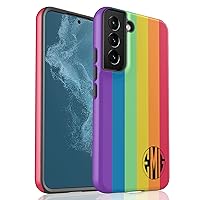 Custom Initials Monogram LGBTQ Rainbow Pride Gay Personalized Name Case, Designed for Samsung Galaxy S24 Plus, S23 Ultra, S22, S21, S20, S10, S10e, S9, S8, Note 20, 10