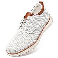 VILOCY Men's Wide Casual Dress Oxfords Business Shoes Fashion Sneakers Mesh Breathable Comfortable Walking Shoes