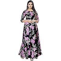 Jessica-Stuff Women Rayon Blend Stitched Anarkali Gown Wedding Dress (1244)