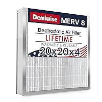 20x20x4 Electrostatic Air Filter, 8 Stage Washable Aluminum AC/HVAC Furnace Filter, Reusable Permanent Air Filter, Lasts a Lifetime, Easy to Install, Healthier Home/Office Environment