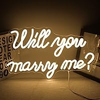 Will You Marry Me Neon Sign for Wall Decor Wedding LED Letters Neon Sign Powered by USB Light Sign for Proposal Decorations Wedding Party Valentines Day Girlfriend