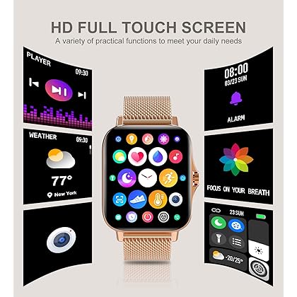 Iaret Smart Watch for Women(Call Receive/Dial), Fitness Tracker Waterproof Smartwatch for Android iOS Phones 1.7