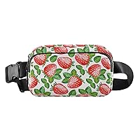 Strawberry Belt Bag for Women Men Water Proof Belt Bags with Adjustable Shoulder Tear Resistant Fashion Waist Packs for Outdoor Sports