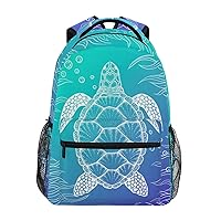ALAZA Sea Turtle under Water Boho Style Travel Laptop Backpack Bookbags for College Student