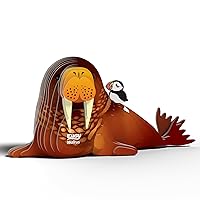Eugy Walrus 3D Puzzle - 34 Piece Eco-Friendly Educational Toy Puzzle for Boys, Girls & Kids Ages 6+