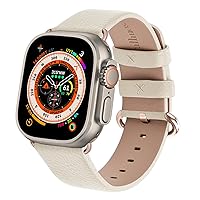 Fullmosa Compatible Apple Watch Band 49/45/44/42/41/40/38mm Premium Genuine Leather Replacement Strap, Compatible with Apple Watch SE Series ultra 2/9/8/7/6/5/4/3/2/1 for Men and Women