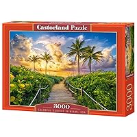 CASTORLAND 3000 Piece Jigsaw Puzzle, Colorful Sunrise in Miami, USA, Adult Puzzle, Castorland C-300617-2
