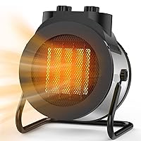 Space Heaters for Indoor Use, 1500W PTC Electric Heater with 90°Adjustable Angle, Fast Safety Heat, Small Portable Heater for Office Home(Silver)