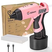 Cordless Hot Melt USB Rechargeable 2600mAh Wireless Glue Gun with 30pcs  Mini Glue Sticks - Battery Operated & Charger Glue Guns Kit for Crafts DIY  Arts Home Repairs Green
