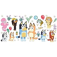 RoomMates Bluey Family and Friends Peel and Stick Wall Decals, RMK5457SCS