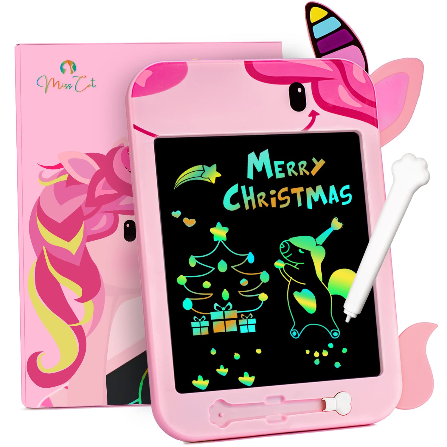 Misscat Toys for 3-8 Year Old Girls Boys, 10.5 in Coloring LCD Writing Tablet Doodle Board Drawing Pad, Learning Educational Travel Toddler Toys Birthday Christmas Gifts for Kids 3 4 5 6 Yr, Unicorn