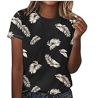 Summer T Shirts for Women, Women's Loose Casual Short Sleeve Tunic Top T-Shirt Blouse Cute Plus Size Tops