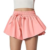 Ewedoos 2 in 1 Flowy Shorts Girls Butterfly Athletic Shorts Size 10-12 Cute Preppy Trendy Shorts Skirt for Teen Girls