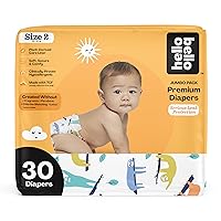 Hello Bello Premium Baby Diapers Size 2 I 30 Count of Disposeable, Extra-Absorbent, Hypoallergenic, and Eco-Friendly Baby Diapers with Snug and Comfort Fit I Sleepy Sloth